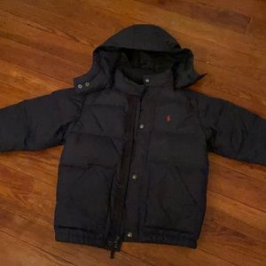 Kids Polo Hoodie jacket Navy Blue
